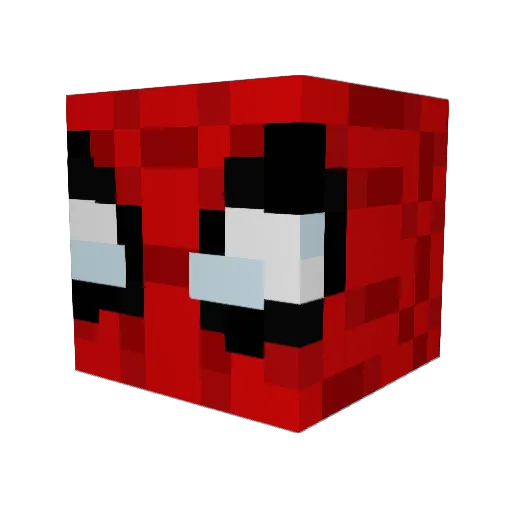 Pantoulfe Minecraft avatar head, 3D render