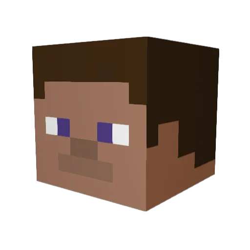 Pantro_ Minecraft avatar head, 3D render