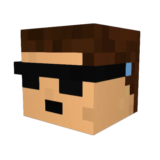 PantryRaidz Minecraft avatar head, 3D render