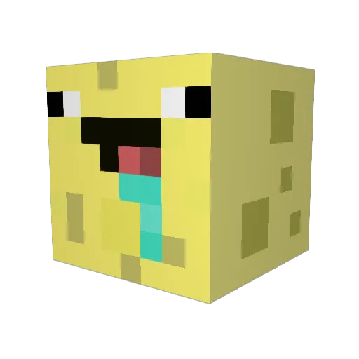 Pants_Square Minecraft avatar head, 3D render
