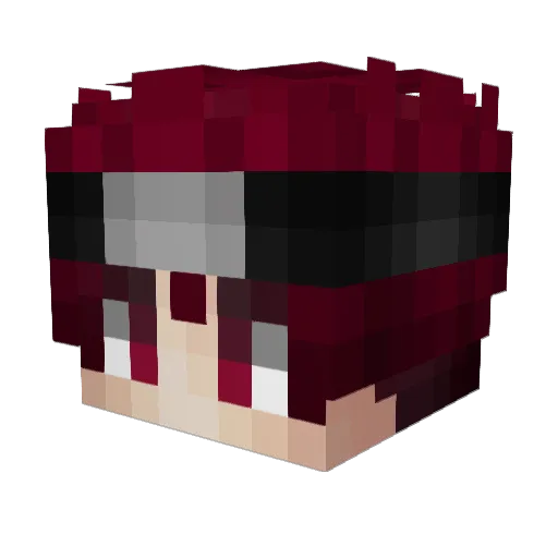 PantsuSenpai Minecraft avatar head, 3D render