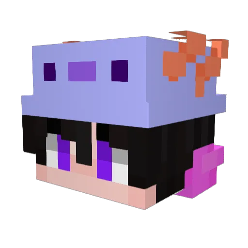 PantuPipa Minecraft avatar head, 3D render