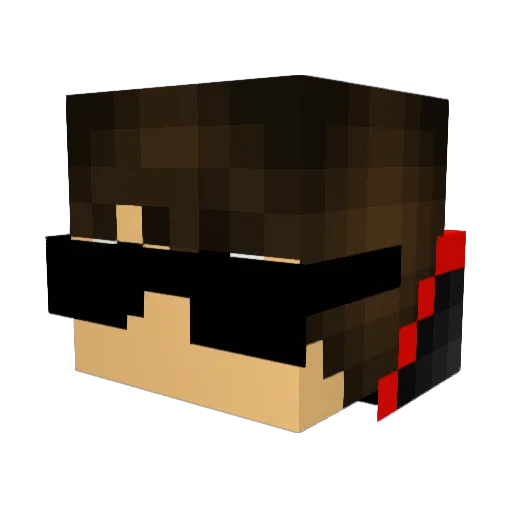 PantufaGamer Minecraft avatar head, 3D render