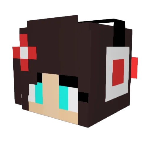 Pantufas22 Minecraft avatar head, 3D render