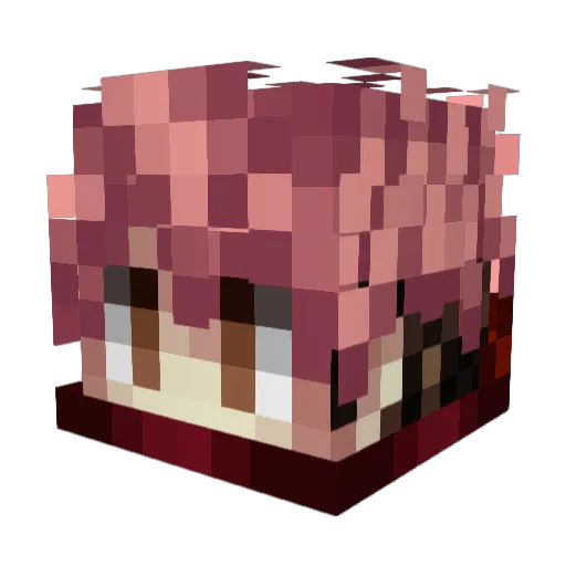 Pantuflas_ Minecraft avatar head, 3D render