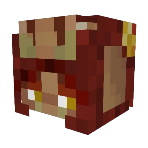 Panturin Minecraft avatar head, 3D render