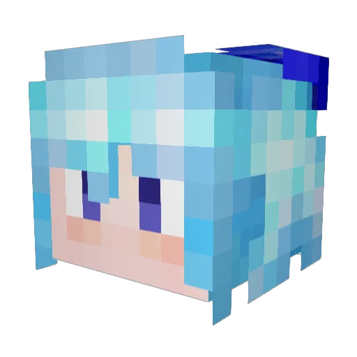 PanuTC Minecraft avatar head, 3D render