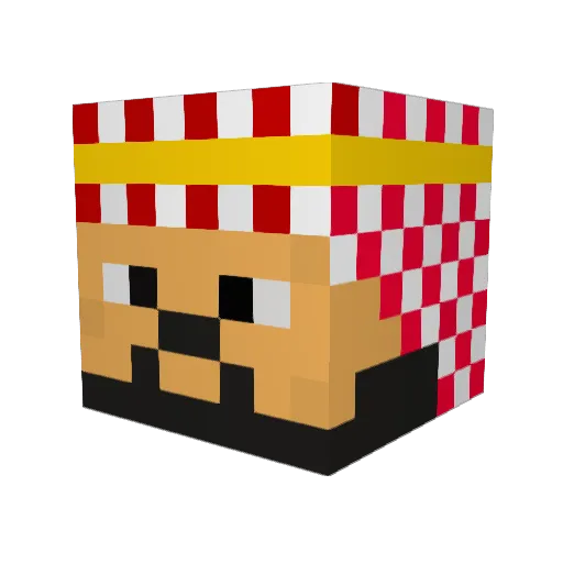 Panu_Olku Minecraft avatar head, 3D render