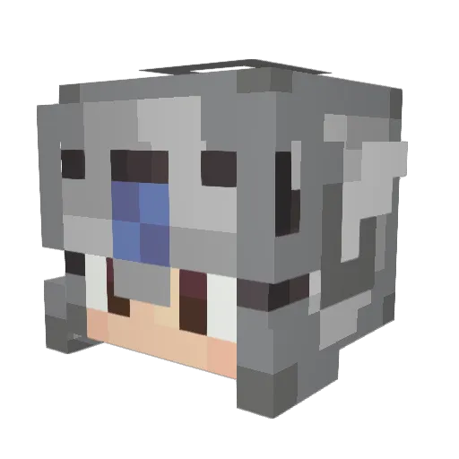 Panuis Minecraft avatar head, 3D render
