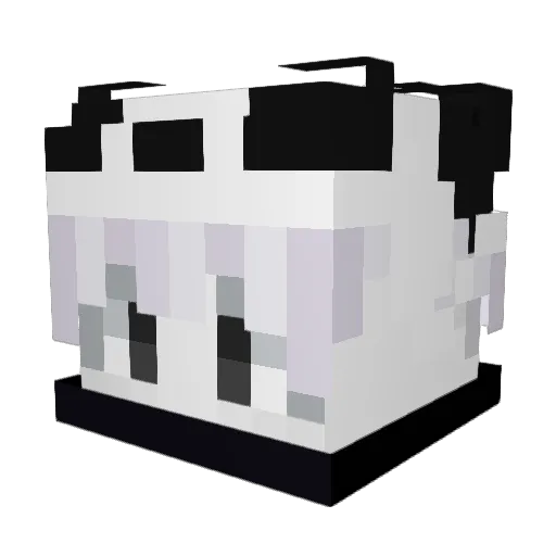 Panxhu Minecraft avatar head, 3D render