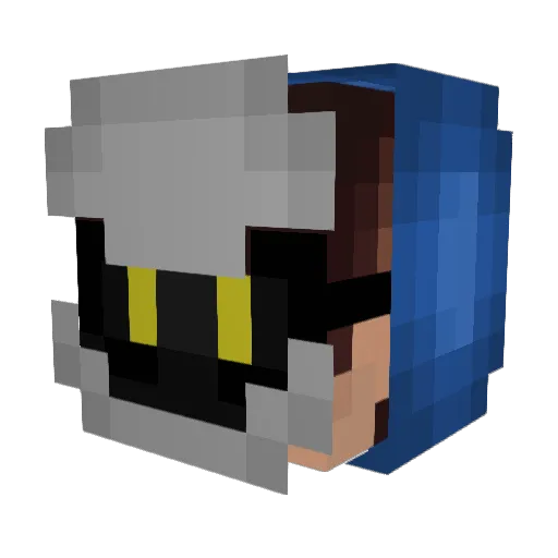 Panxocio Minecraft avatar head, 3D render