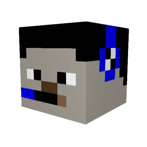 PanzaGP Minecraft avatar head, 3D render