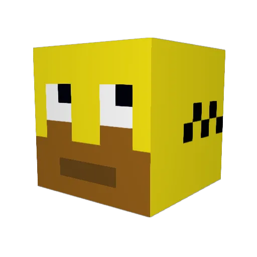 PanzerChicken2 Minecraft avatar head, 3D render