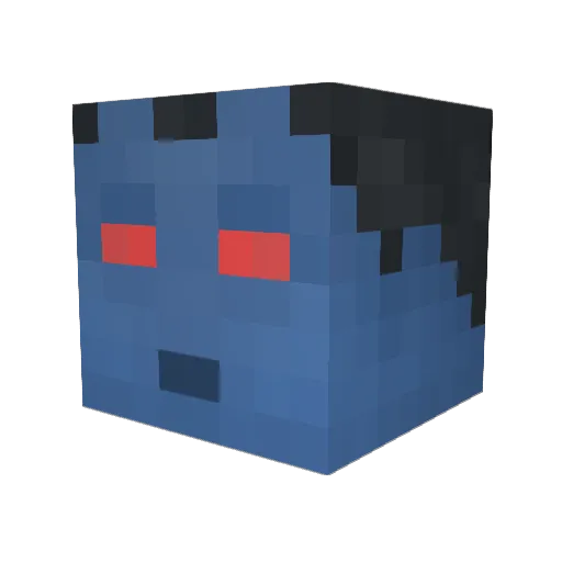 PanzerGen Minecraft avatar head, 3D render