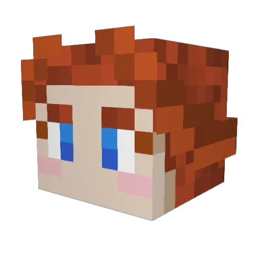 PanzerVIB Minecraft avatar head, 3D render