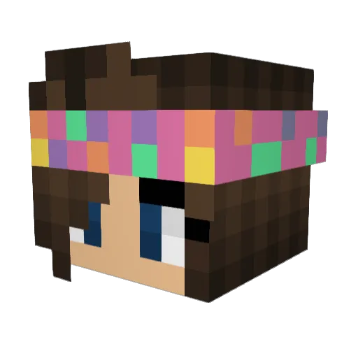 PanzerZelda Minecraft avatar head, 3D render