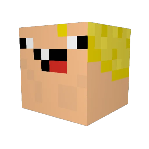 Panzerzz Minecraft avatar head, 3D render