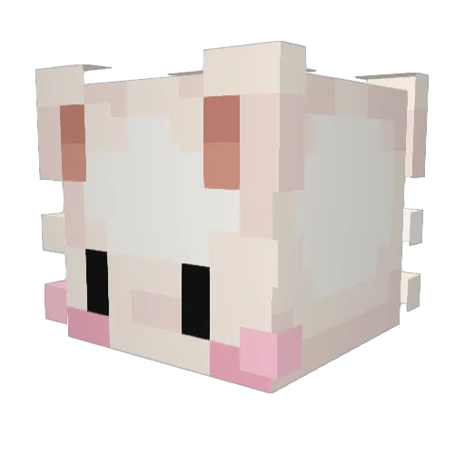 Panzy Minecraft avatar head, 3D render