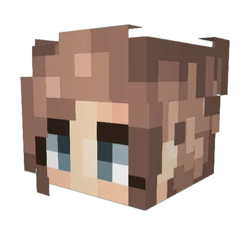 PaoPotter934 Minecraft avatar head, 3D render