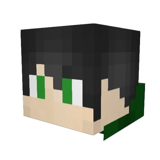 PaoWowie Minecraft avatar head, 3D render