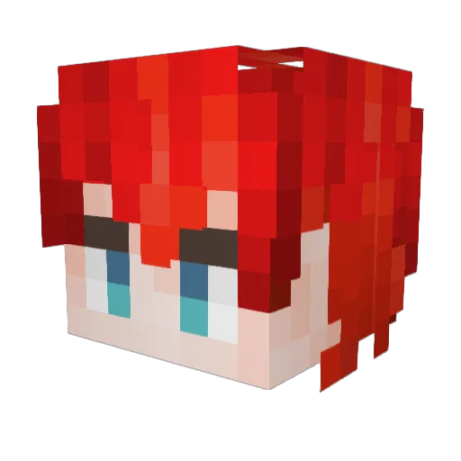 Pao_1 Minecraft avatar head, 3D render
