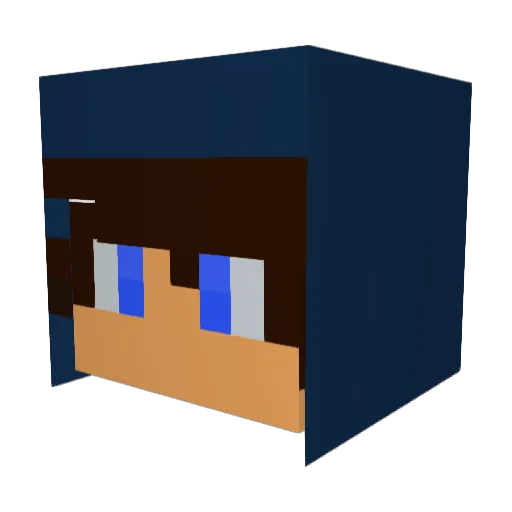 PaohdelASG Minecraft avatar head, 3D render