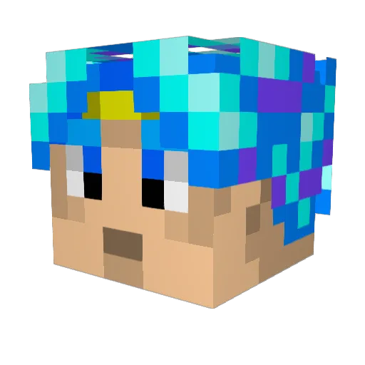 Paola0700 Minecraft avatar head, 3D render