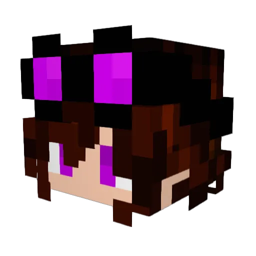 Paolamfernandes Minecraft avatar head, 3D render