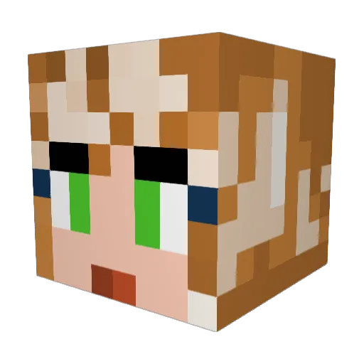 Paolanator Minecraft avatar head, 3D render