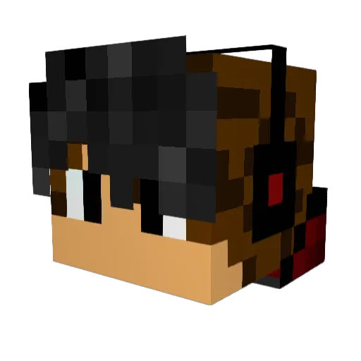 PaoloBl Minecraft avatar head, 3D render