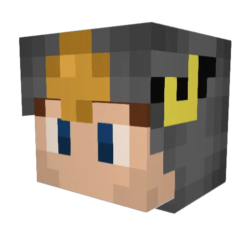 Paoloo Minecraft avatar head, 3D render