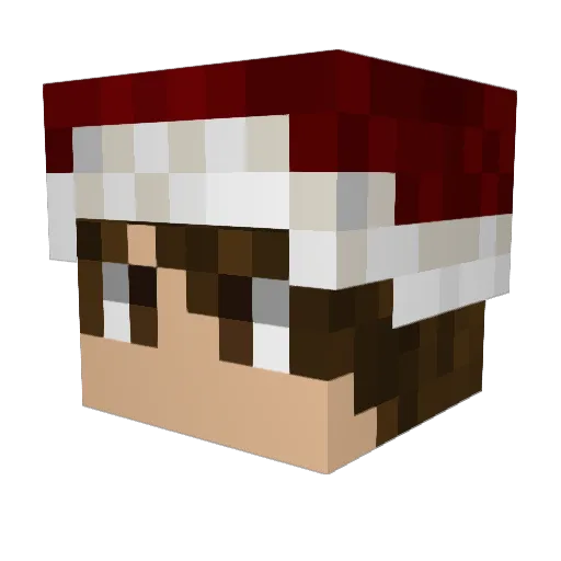 Paolopos Minecraft avatar head, 3D render