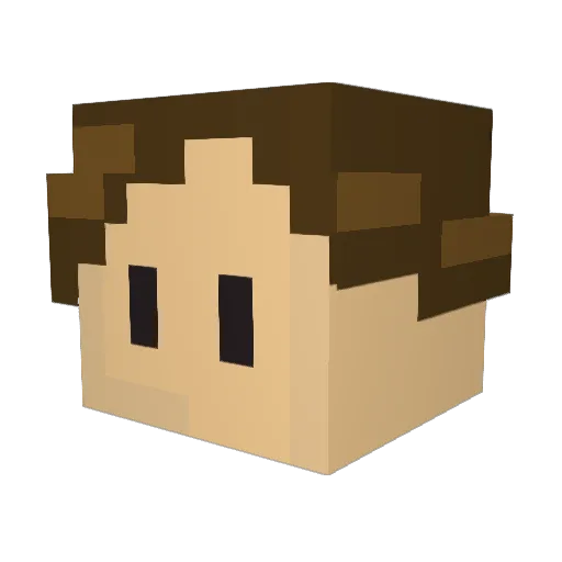 PapCutz Minecraft avatar head, 3D render