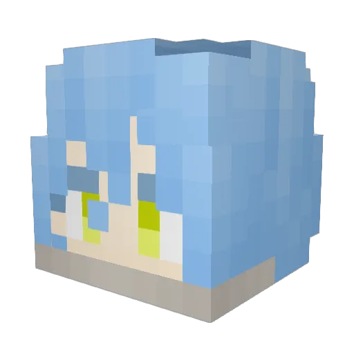 PapaB3ar0 Minecraft avatar head, 3D render
