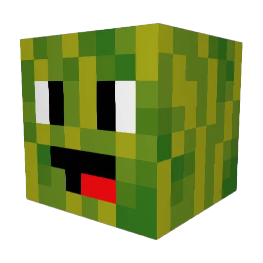 PapaBanzo Minecraft avatar head, 3D render
