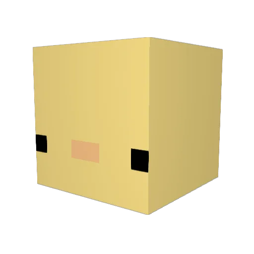 PapaBengy Minecraft avatar head, 3D render