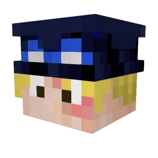 PapaBergoglio Minecraft avatar head, 3D render