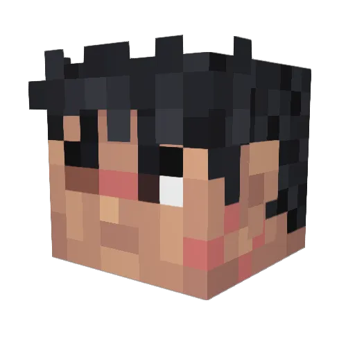 PapaBresus Minecraft avatar head, 3D render