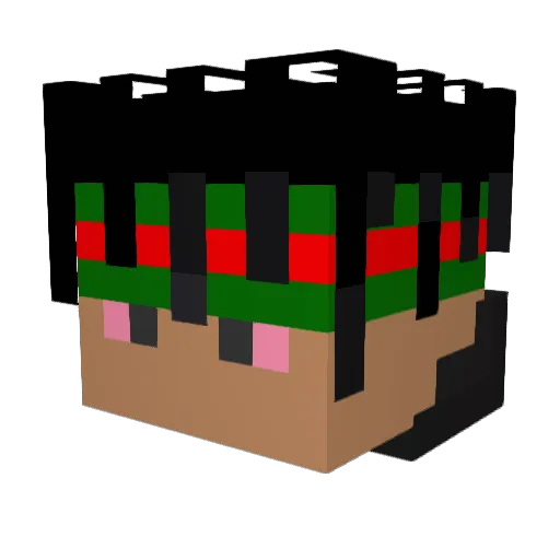 PapaBro Minecraft avatar head, 3D render