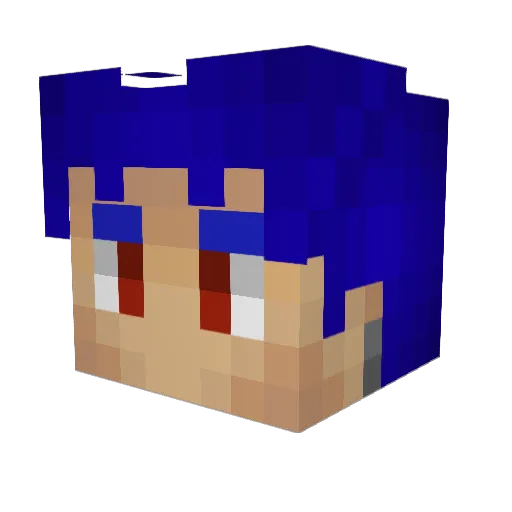 PapaBrocku_ Minecraft avatar head, 3D render