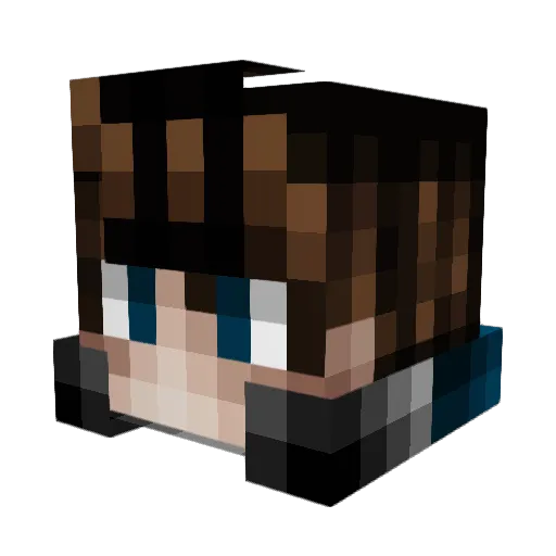 PapaCandy Minecraft avatar head, 3D render