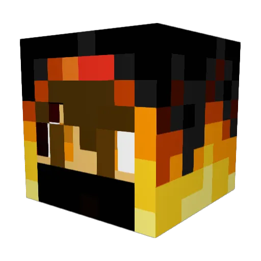 PapaChaka Minecraft avatar head, 3D render