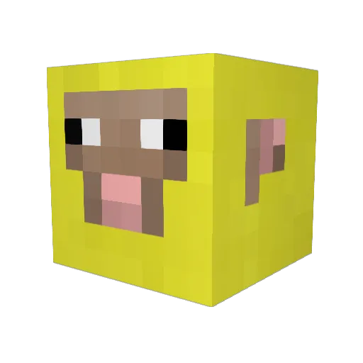 PapaChance Minecraft avatar head, 3D render