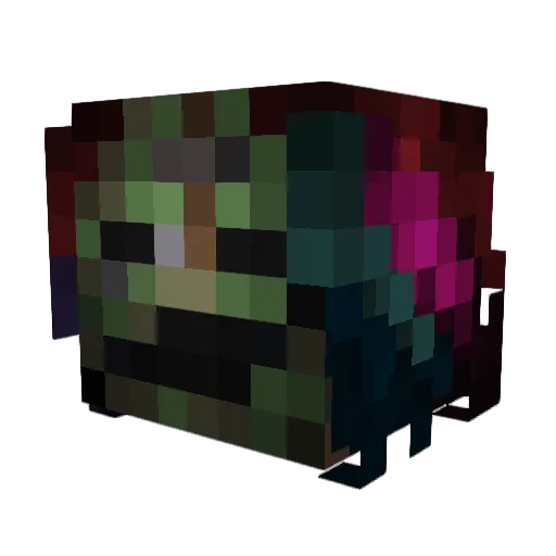 PapaCorey Minecraft avatar head, 3D render