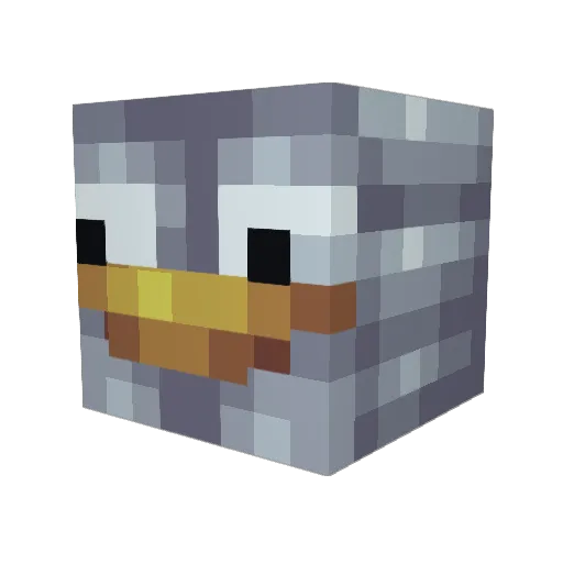 PapaCringe Minecraft avatar head, 3D render