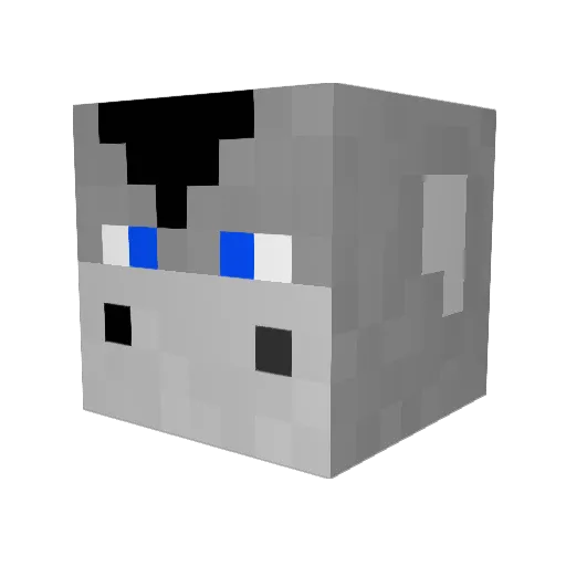 PapaDonkey Minecraft avatar head, 3D render