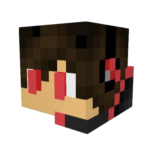 PapaDrago Minecraft avatar head, 3D render