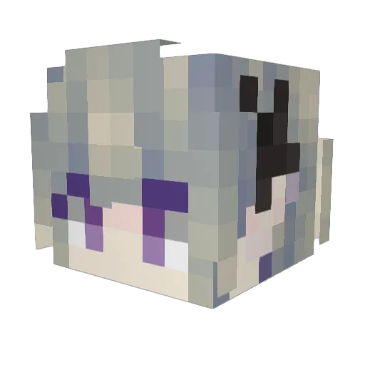 PapaEren Minecraft avatar head, 3D render