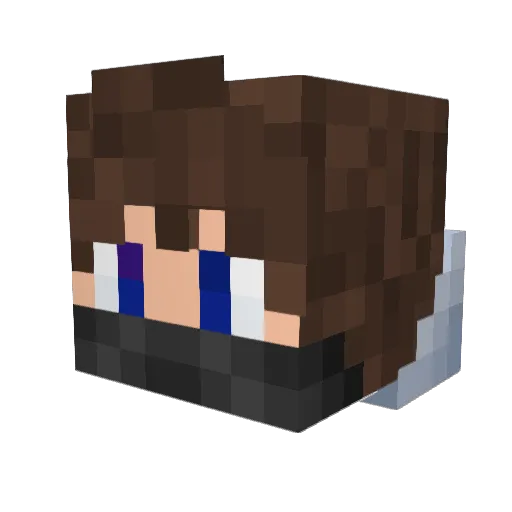PapaFranjo Minecraft avatar head, 3D render