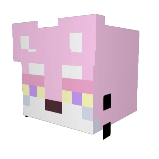 PapaGabu Minecraft avatar head, 3D render